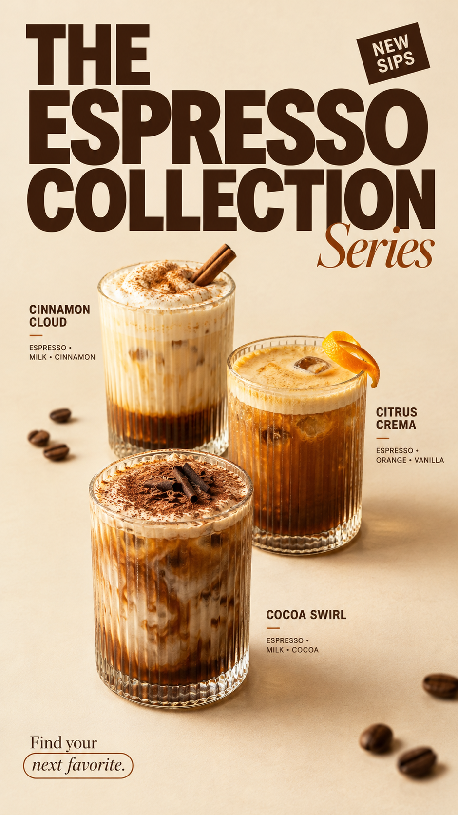Espresso Menu Café Poster